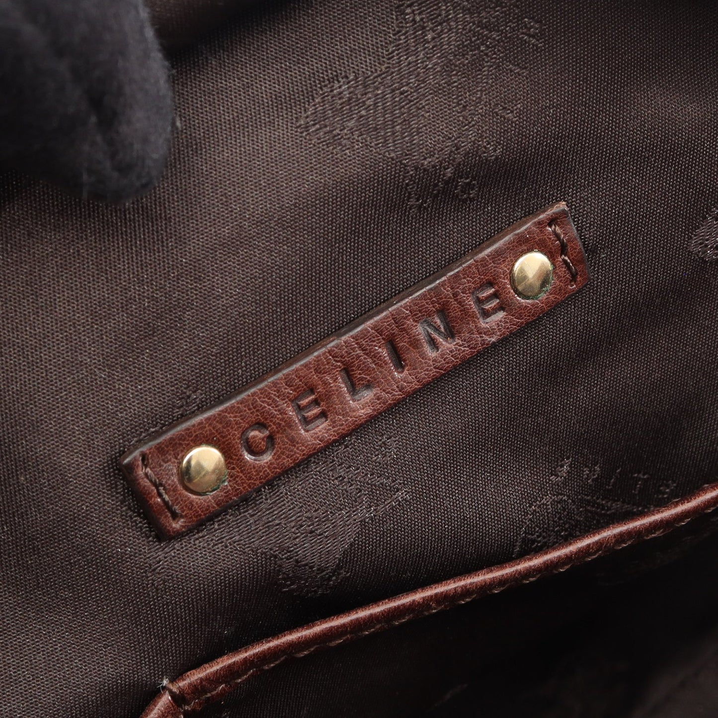ハンドバッグ レザー ダークブラウン セリーヌ バッグ CELINE