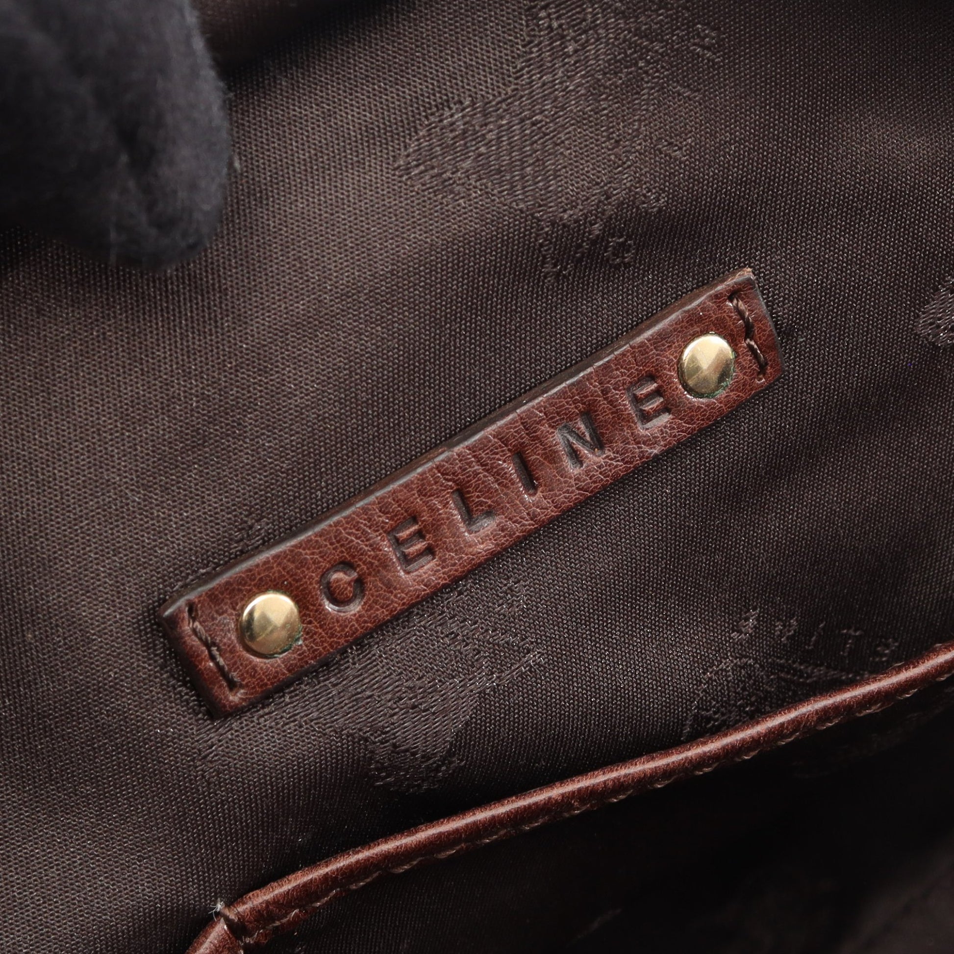 ハンドバッグ レザー ダークブラウン セリーヌ バッグ CELINE