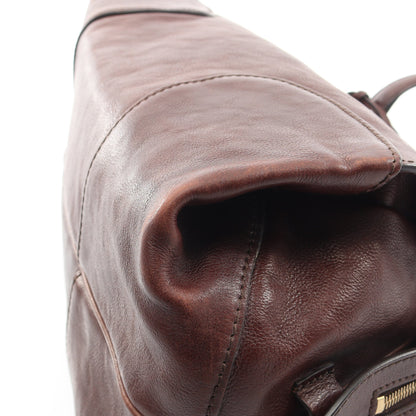 ハンドバッグ レザー ダークブラウン セリーヌ バッグ CELINE