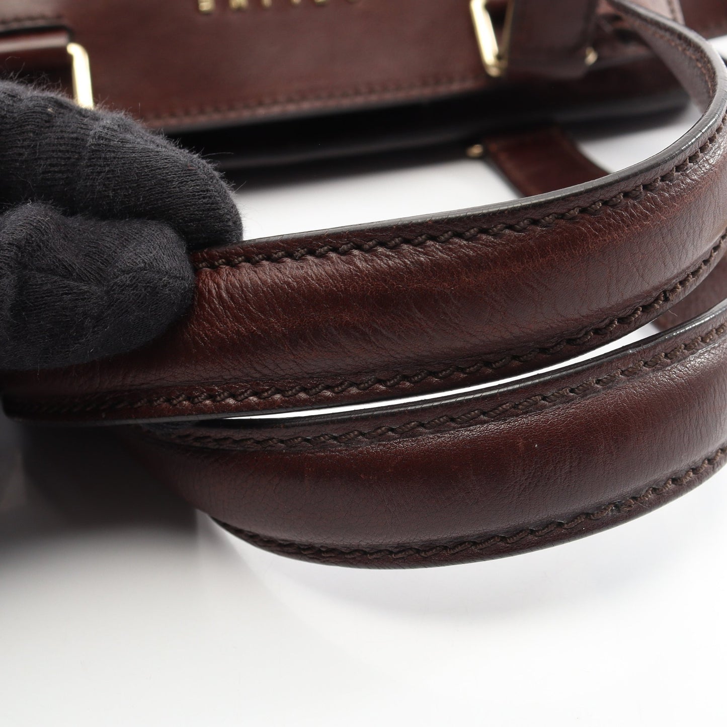 ハンドバッグ レザー ダークブラウン セリーヌ バッグ CELINE