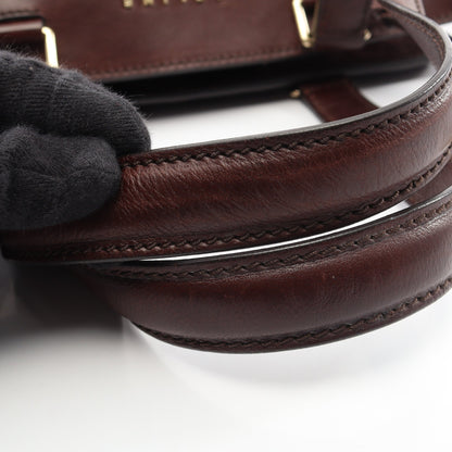 ハンドバッグ レザー ダークブラウン セリーヌ バッグ CELINE