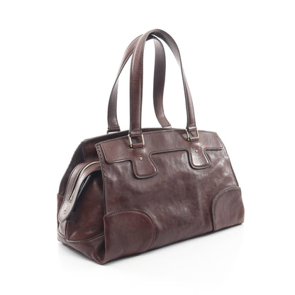 ハンドバッグ レザー ダークブラウン セリーヌ バッグ CELINE