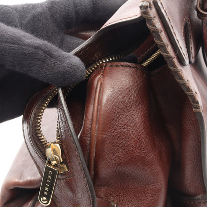 ハンドバッグ レザー ダークブラウン セリーヌ バッグ CELINE
