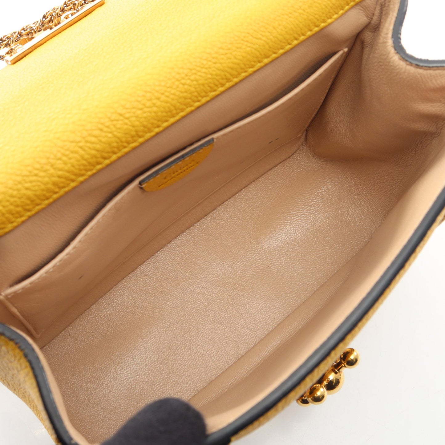 エルシー チェーンショルダーバッグ レザー イエロー クロエ バッグ Chloe