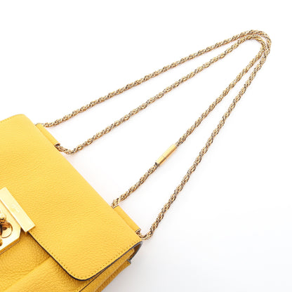 エルシー チェーンショルダーバッグ レザー イエロー クロエ バッグ Chloe