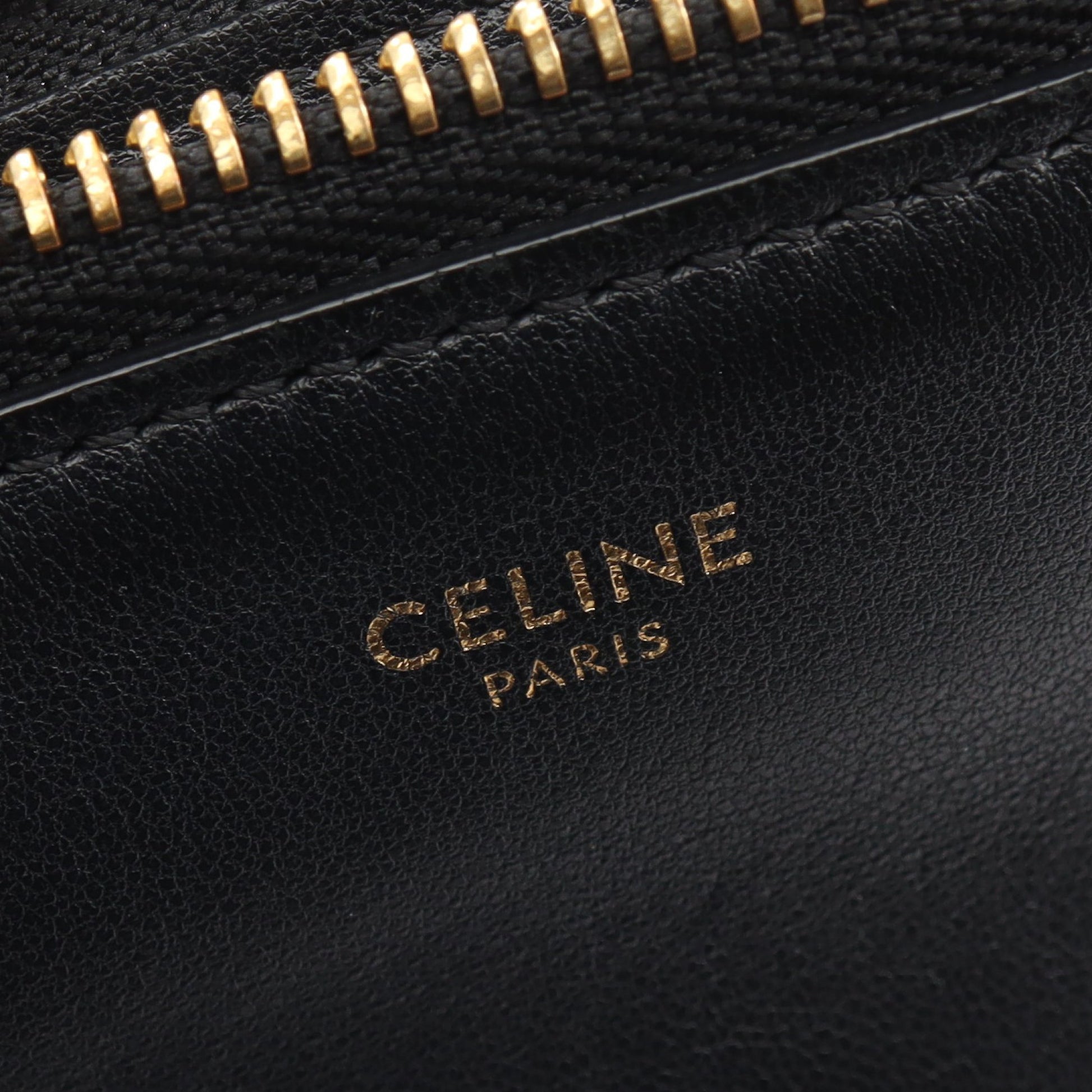 TRIO LARGE トリオ ラージ ショルダーバッグ レザー ブラック セリーヌ バッグ CELINE