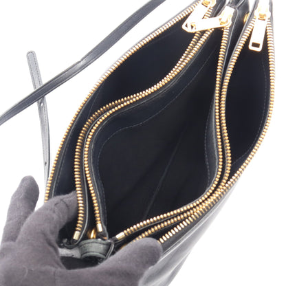 TRIO LARGE トリオ ラージ ショルダーバッグ レザー ブラック セリーヌ バッグ CELINE