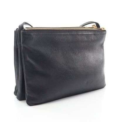 TRIO LARGE トリオ ラージ ショルダーバッグ レザー ブラック セリーヌ バッグ CELINE
