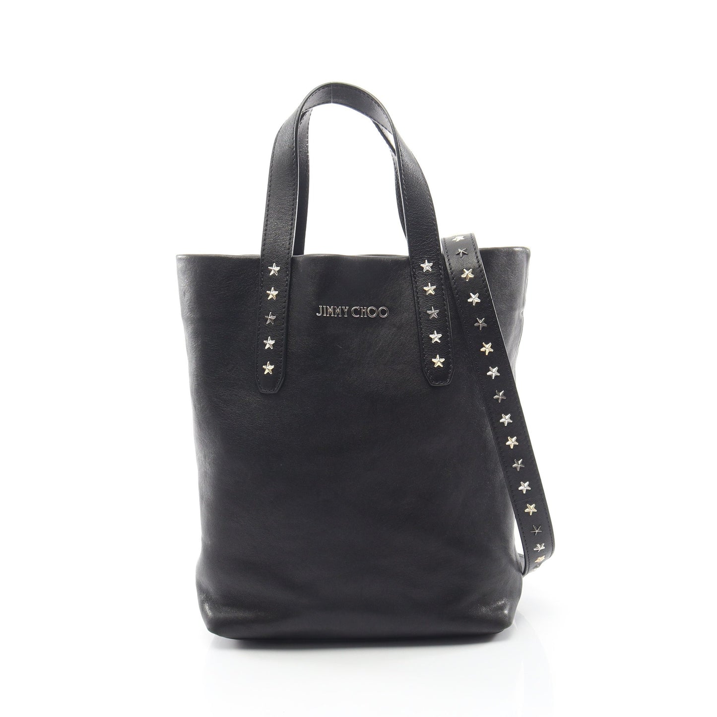 SOFIA N/S ソフィア スタースタッズ 2WAY ハンドバッグ トートバッグ レザー ブラック ジミーチュウ バッグ JIMMY CHOO