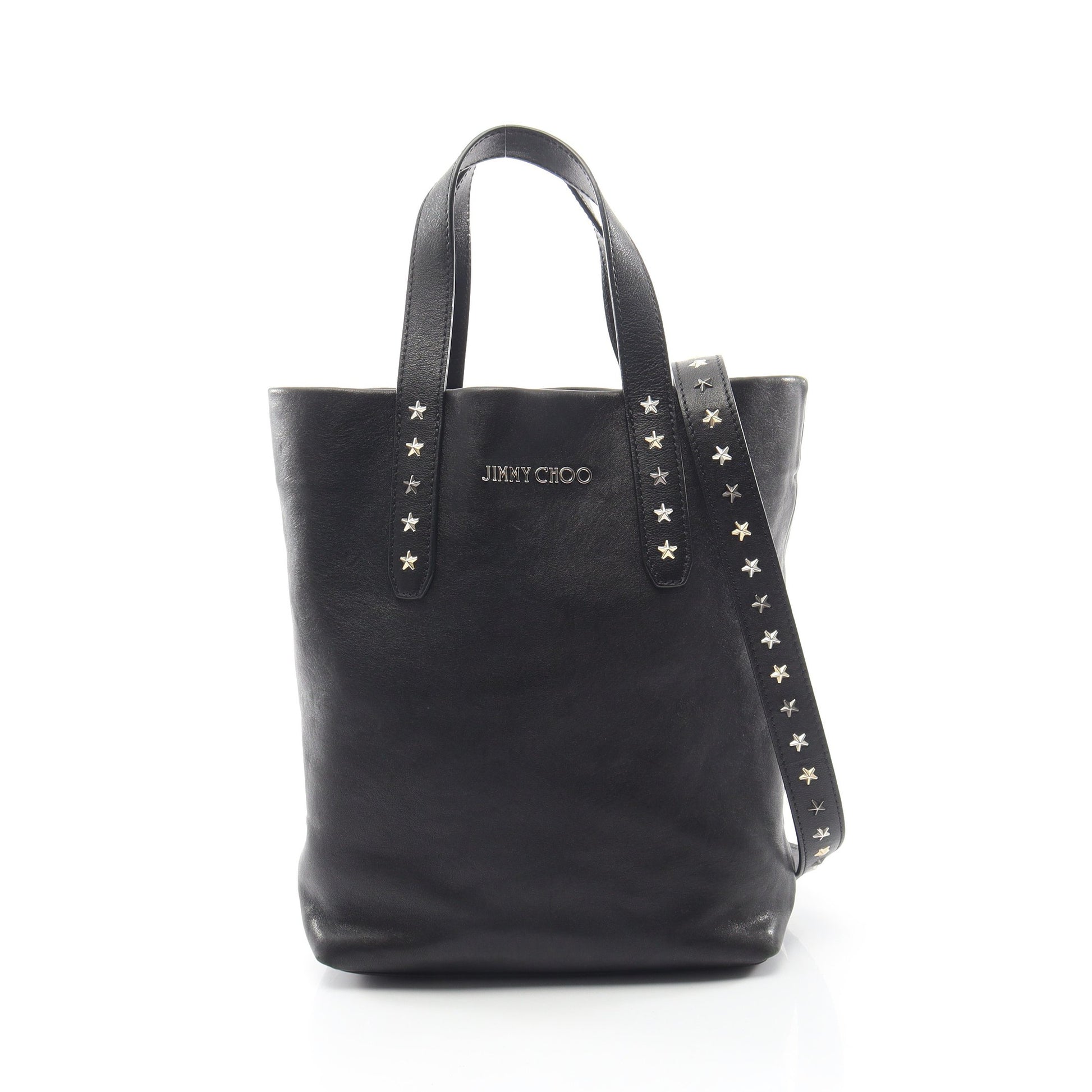 SOFIA N/S ソフィア スタースタッズ 2WAY ハンドバッグ トートバッグ レザー ブラック ジミーチュウ バッグ JIMMY CHOO