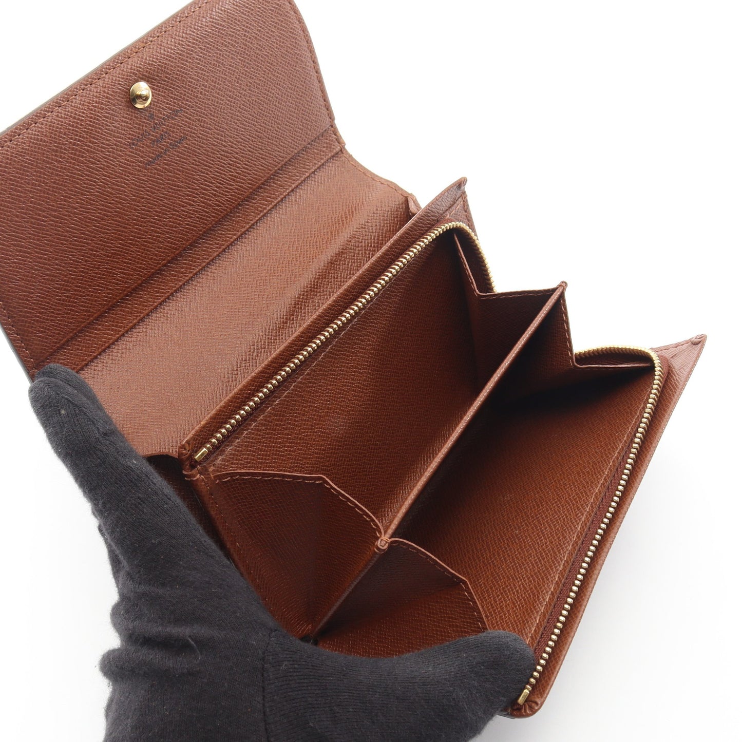 ポルトモネ ビエ トレゾール モノグラム 二つ折り財布 PVC レザー ブラウン ルイヴィトン 財布・小物 LOUIS VUITTON
