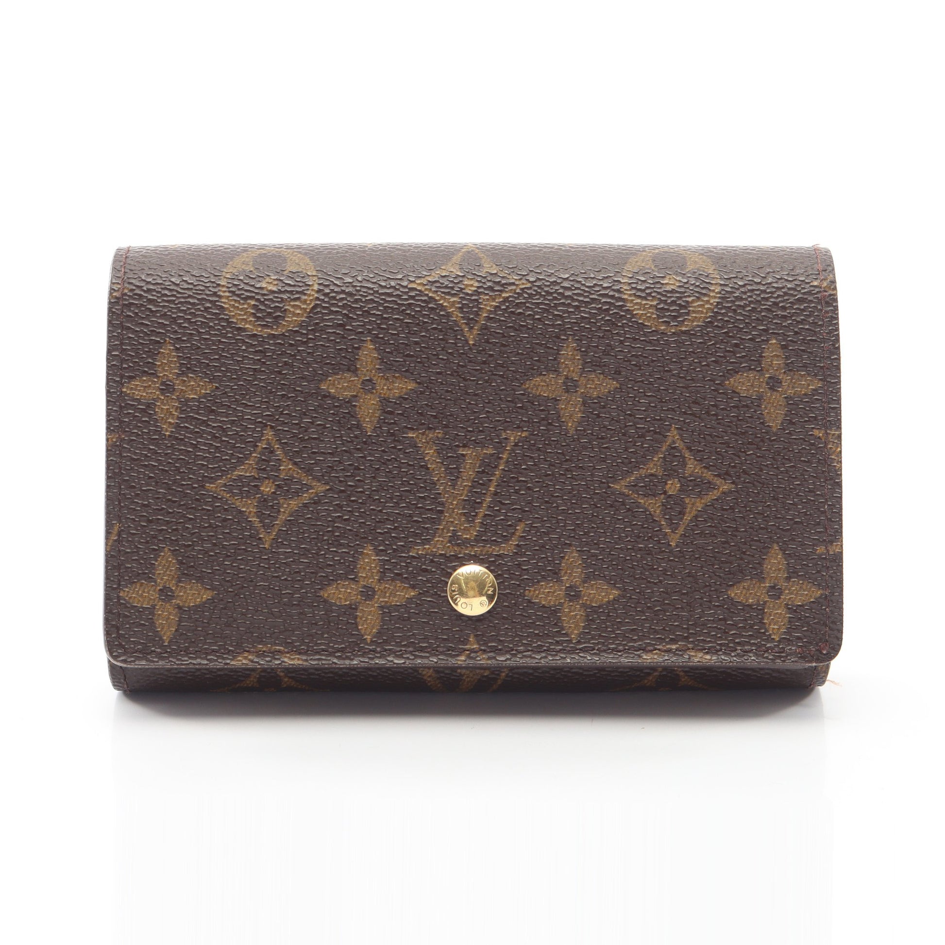 ポルトモネ ビエ トレゾール モノグラム 二つ折り財布 PVC レザー ブラウン ルイヴィトン 財布・小物 LOUIS VUITTON