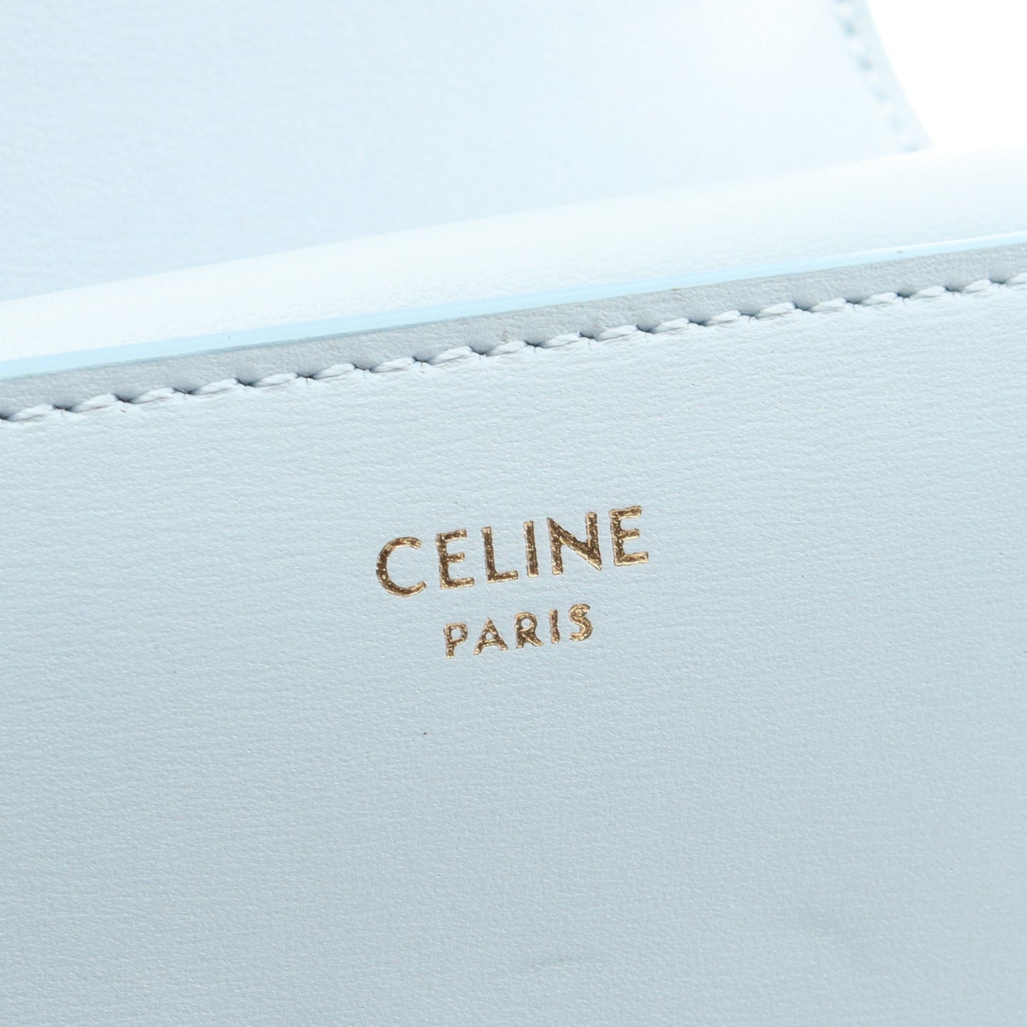 トリオンフ スモールフラップウォレット 三つ折り財布 レザー ライトブルー セリーヌ 財布・小物 CELINE