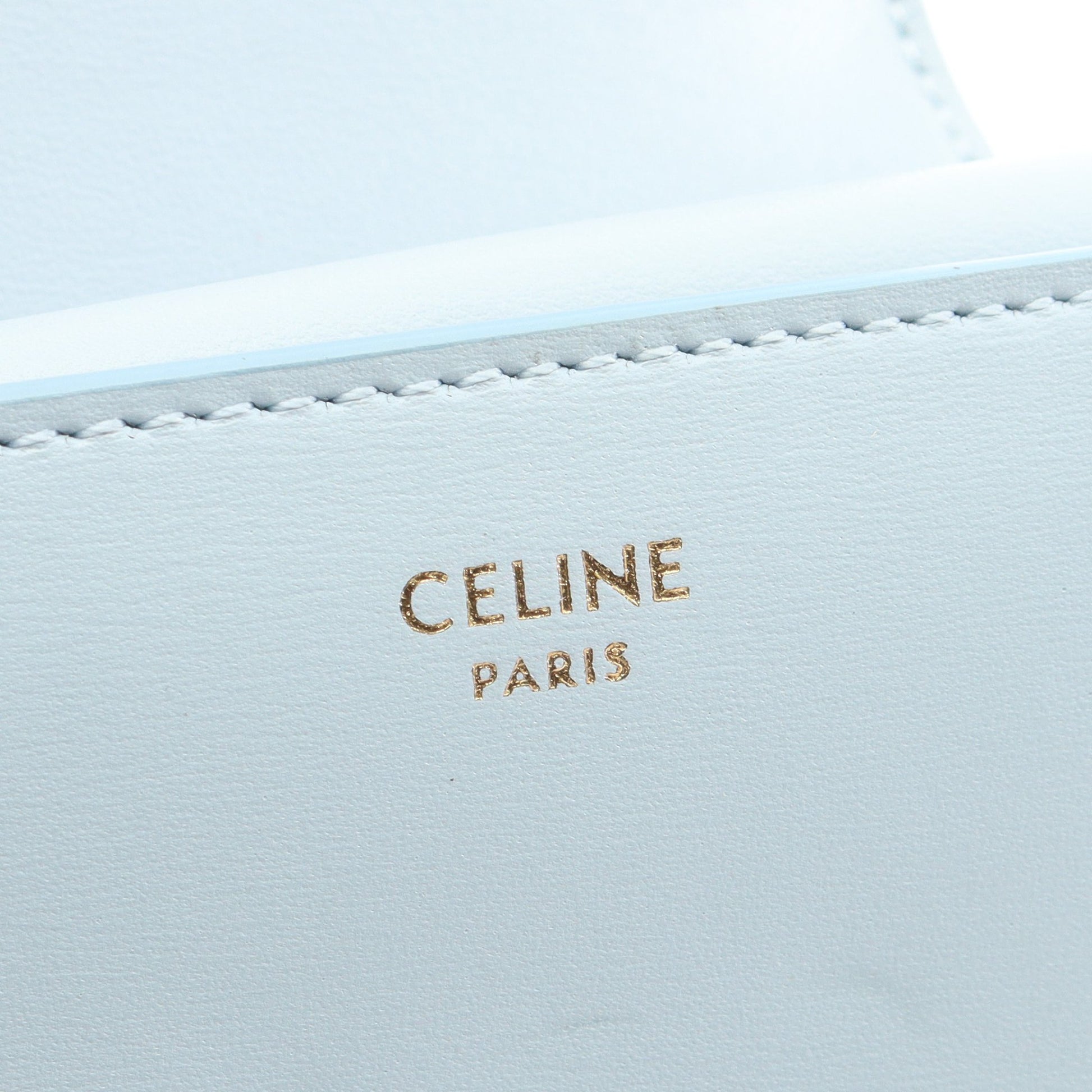 トリオンフ スモールフラップウォレット 三つ折り財布 レザー ライトブルー セリーヌ 財布・小物 CELINE