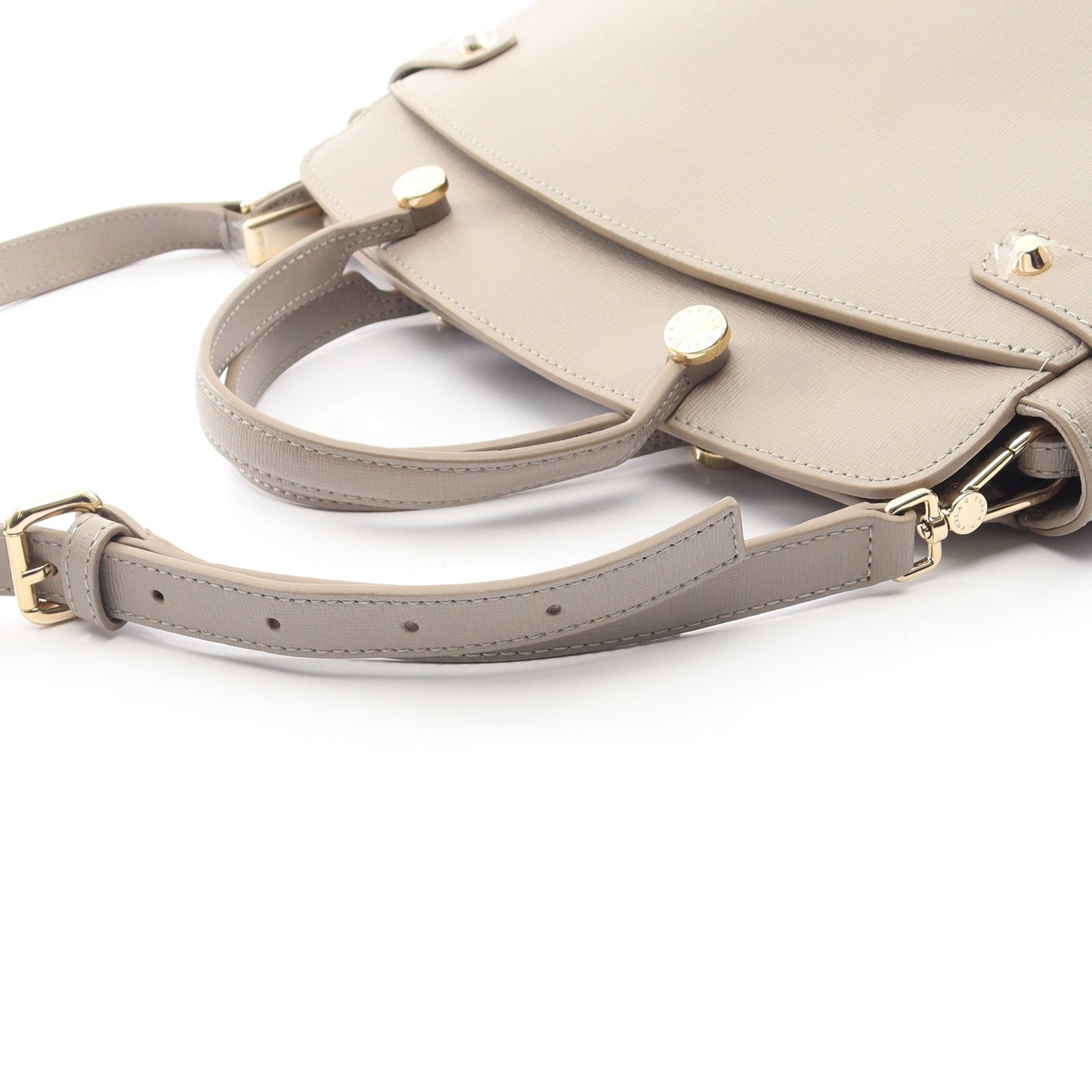 AGATA アガタ 2WAY ハンドバッグ レザー グレー フルラ バッグ FURLA