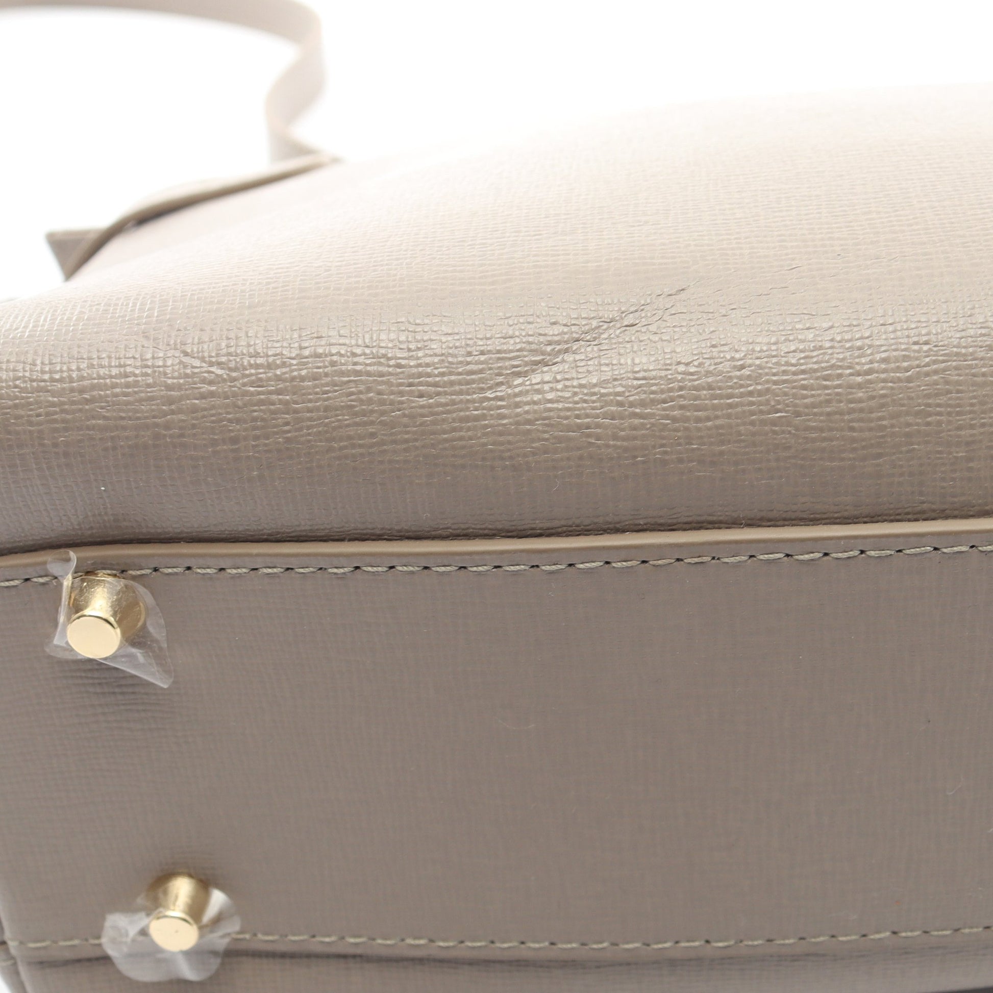 AGATA アガタ 2WAY ハンドバッグ レザー グレー フルラ バッグ FURLA