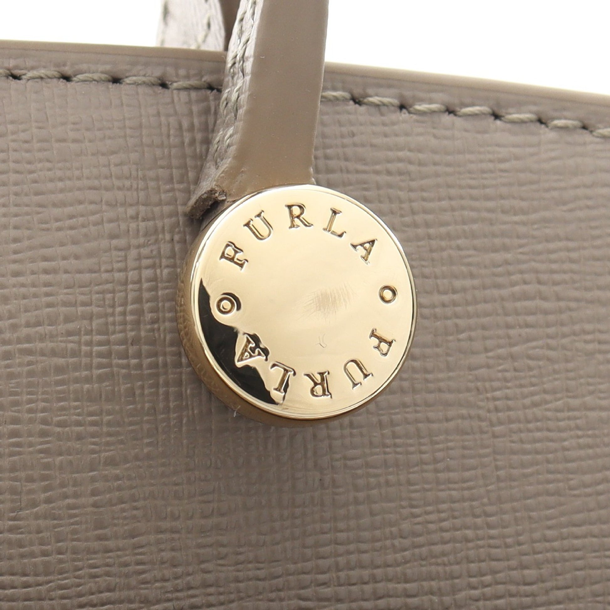 AGATA アガタ 2WAY ハンドバッグ レザー グレー フルラ バッグ FURLA