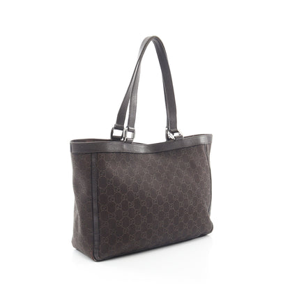 アビー GG柄 ショルダーバッグ トートバッグ キャンバス レザー ダークブラウン グッチ バッグ GUCCI