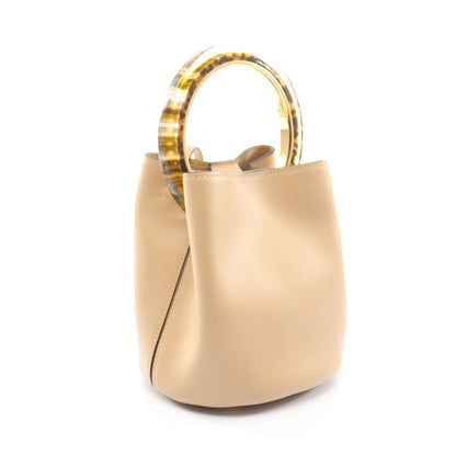 パニエ 2WAY ハンドバッグ レザー ベージュ マルニ バッグ MARNI