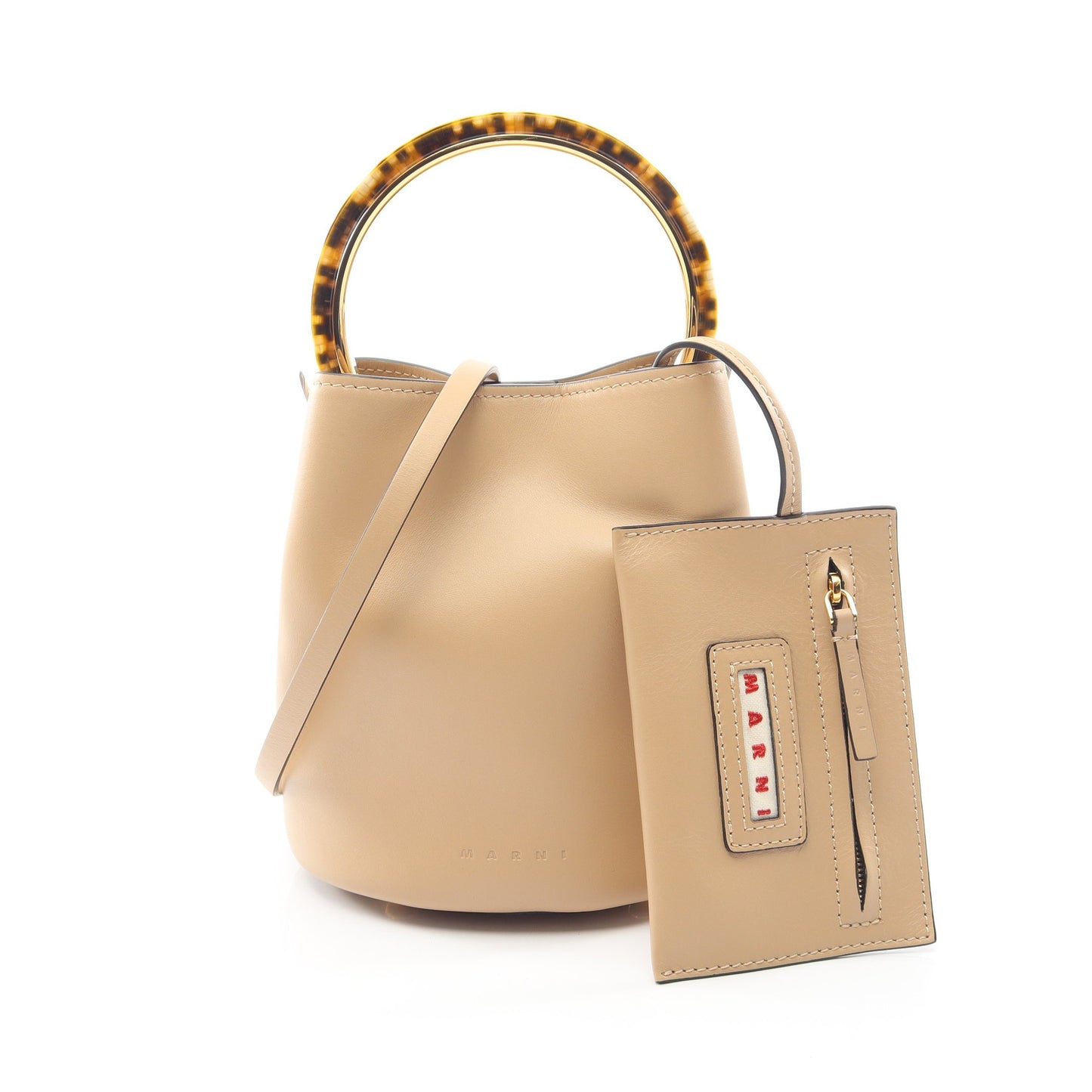 パニエ 2WAY ハンドバッグ レザー ベージュ マルニ バッグ MARNI