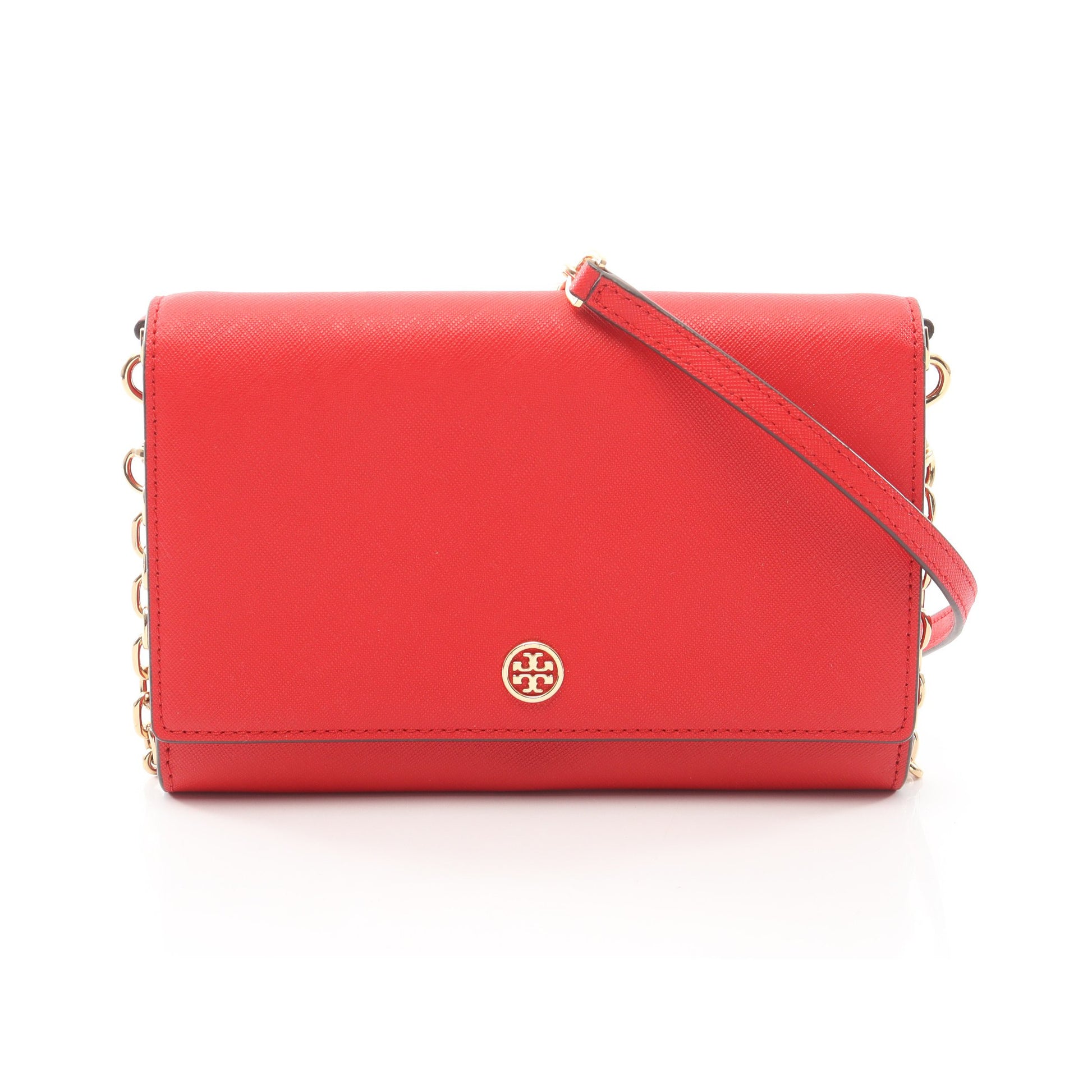 ロビンソン チェーンウォレット レザー レッド トリーバーチ バッグ TORY BURCH