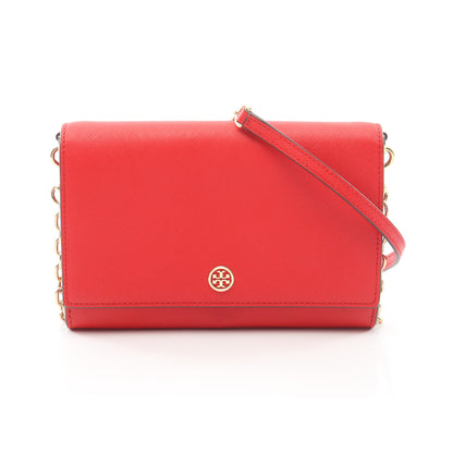 ロビンソン チェーンウォレット レザー レッド トリーバーチ バッグ TORY BURCH