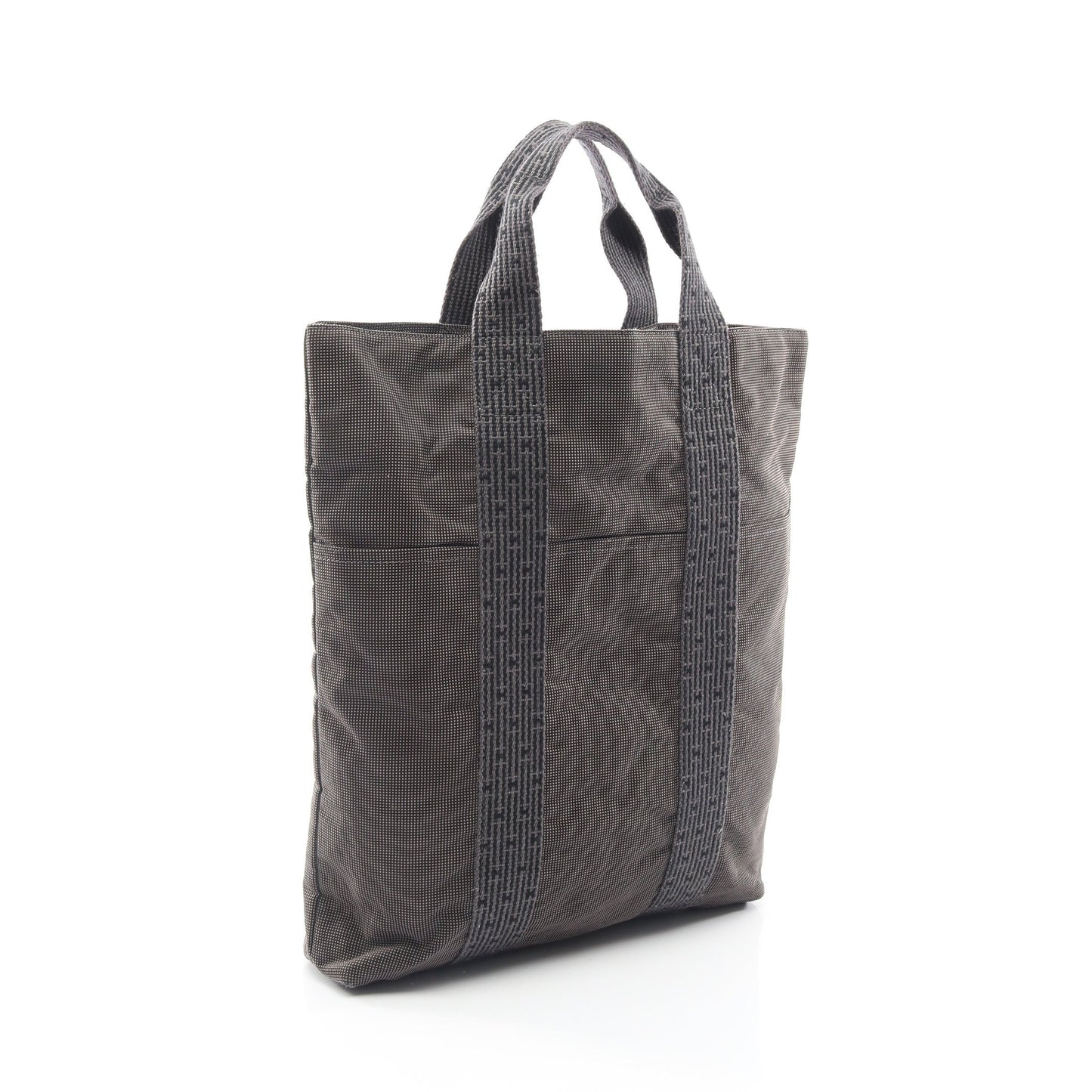 エールライン カバス ハンドバッグ トートバッグ ナイロンキャンバス ダークグレー シルバー金具 エルメス バッグ HERMES