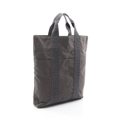 エールライン カバス ハンドバッグ トートバッグ ナイロンキャンバス ダークグレー シルバー金具 エルメス バッグ HERMES