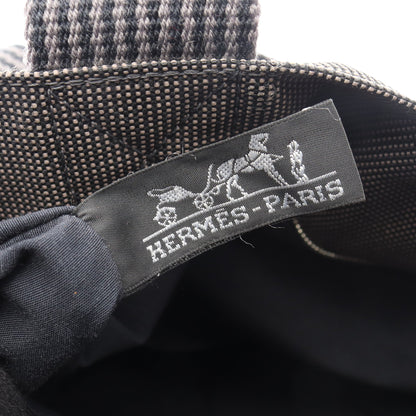 エールライン カバス ハンドバッグ トートバッグ ナイロンキャンバス ダークグレー シルバー金具 エルメス バッグ HERMES