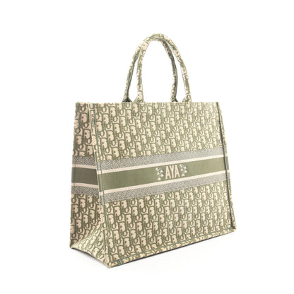ABCDior BOOK TOTE ブックトート ラージ オブリーク ハンドバッグ トートバッグ キャンバス カーキグリーン ベージュ クリスチャンディオール バッグ Christian Dior