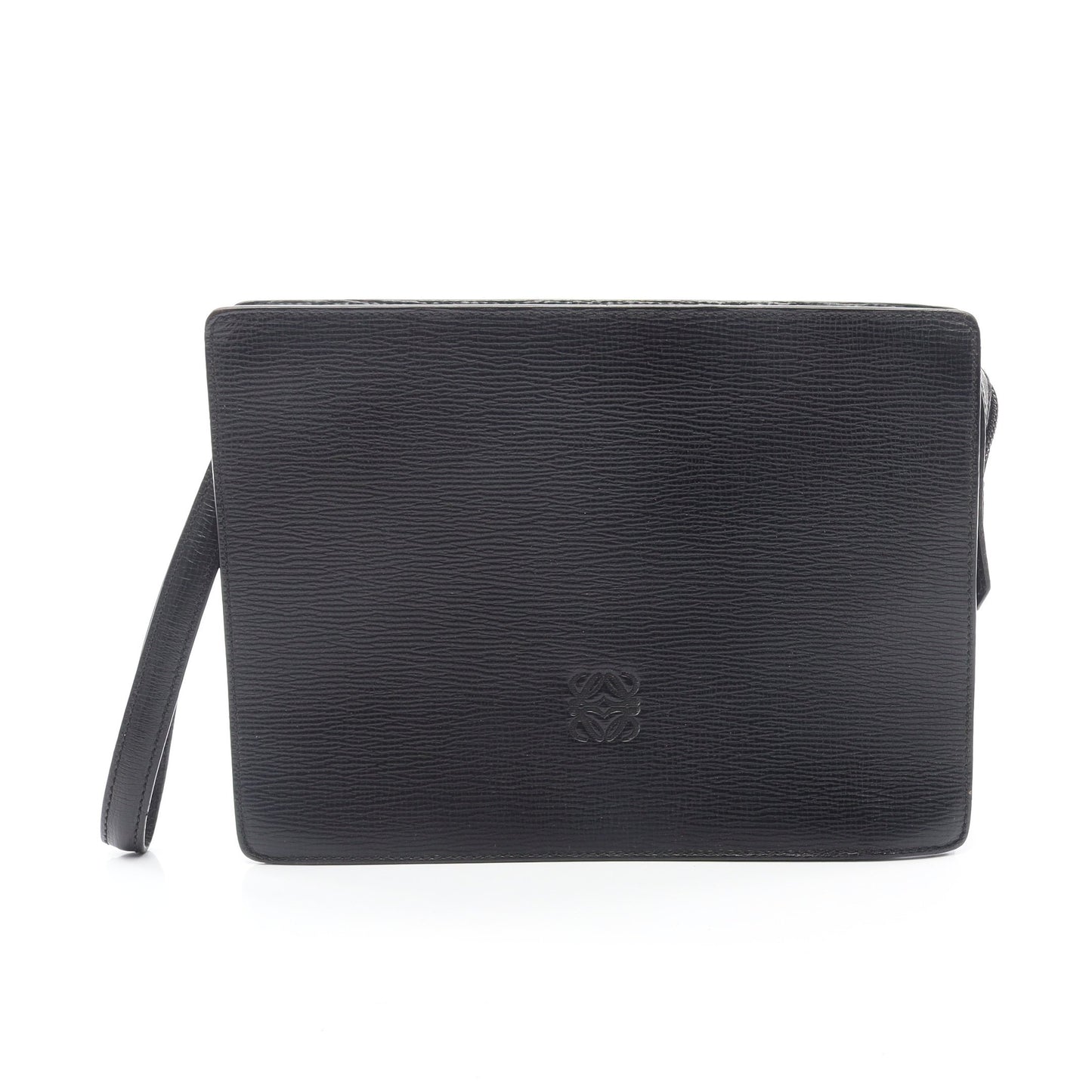 アナグラム クラッチバッグ レザー ブラック ロエベ バッグ LOEWE