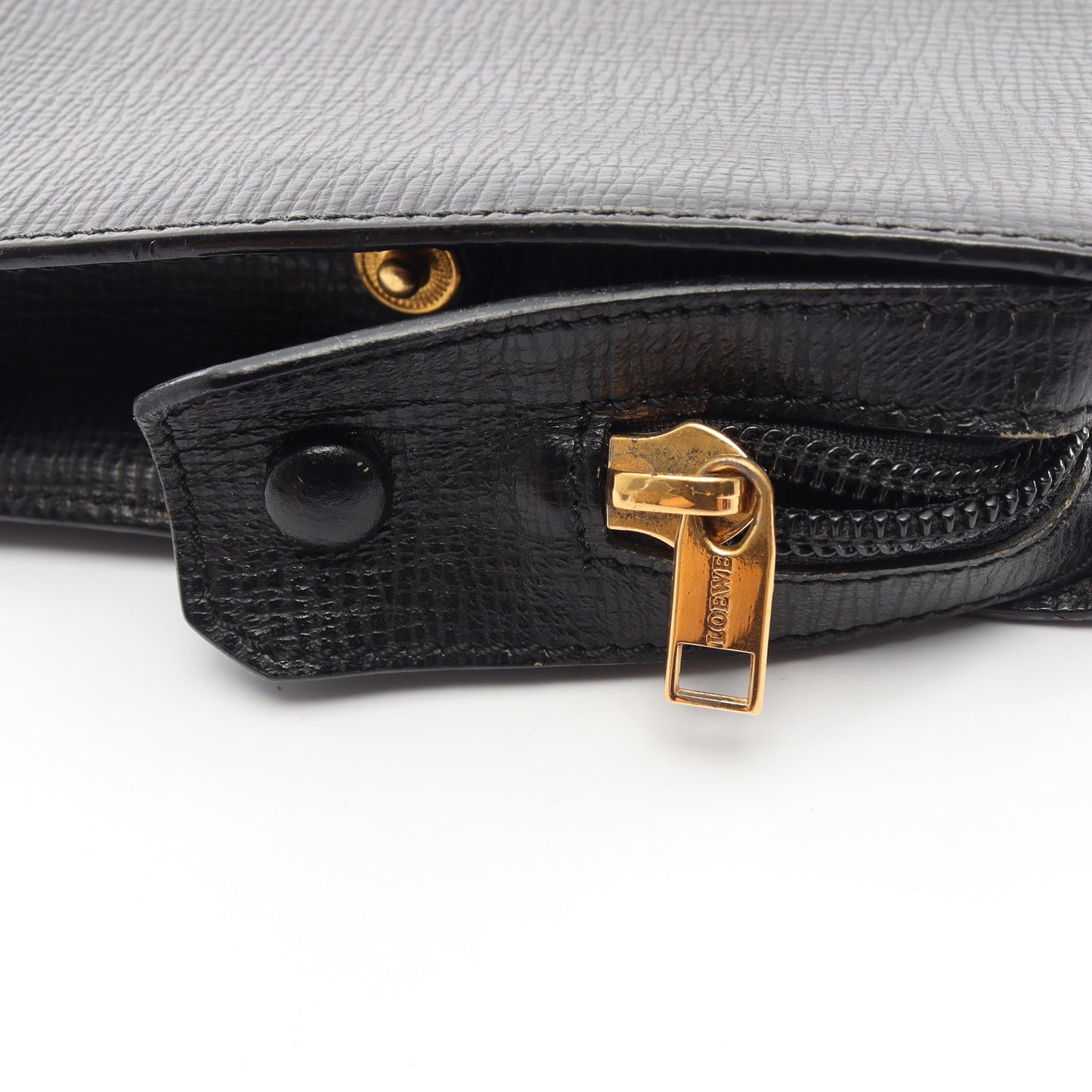 アナグラム クラッチバッグ レザー ブラック ロエベ バッグ LOEWE