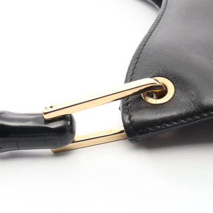 バンブー ワンショルダーバッグ レザー ブラック グッチ バッグ GUCCI
