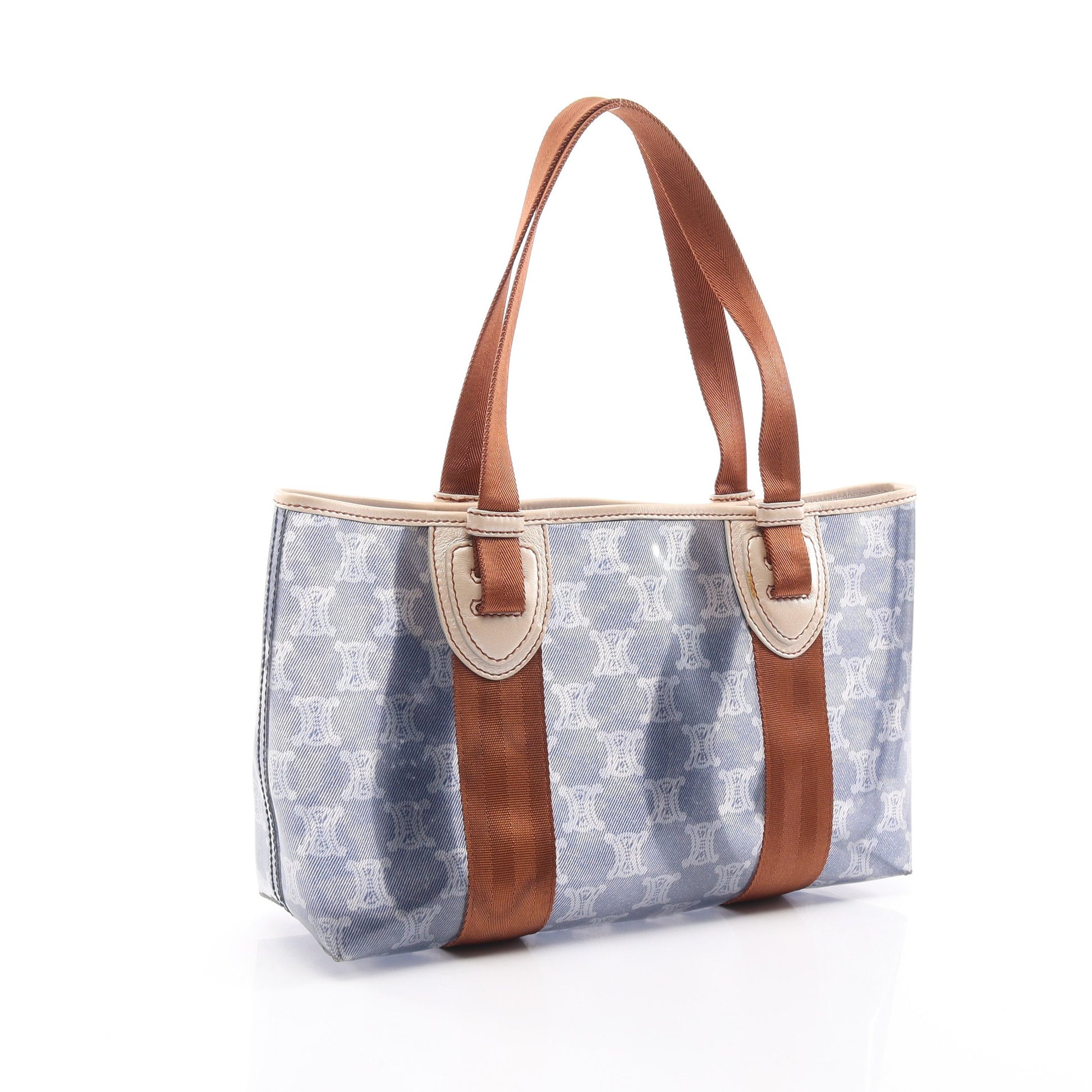 マカダム ショルダーバッグ トートバッグ ビニール レザー ネイビー ブラウン セリーヌ バッグ CELINE