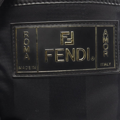 ペカン ショルダーバッグ ナイロン レザー ブラック フェンディ バッグ FENDI