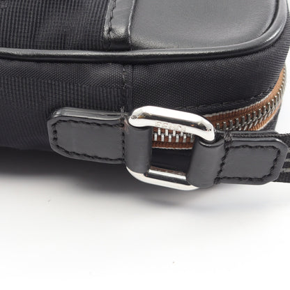 ペカン ショルダーバッグ ナイロン レザー ブラック フェンディ バッグ FENDI