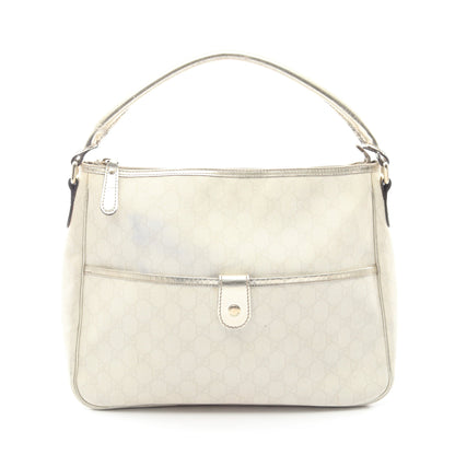 GGスプリーム ワンショルダーバッグ PVC レザー アイボリー ゴールド グッチ バッグ GUCCI