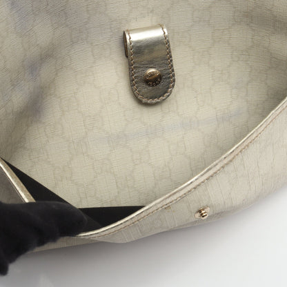 GGスプリーム ワンショルダーバッグ PVC レザー アイボリー ゴールド グッチ バッグ GUCCI