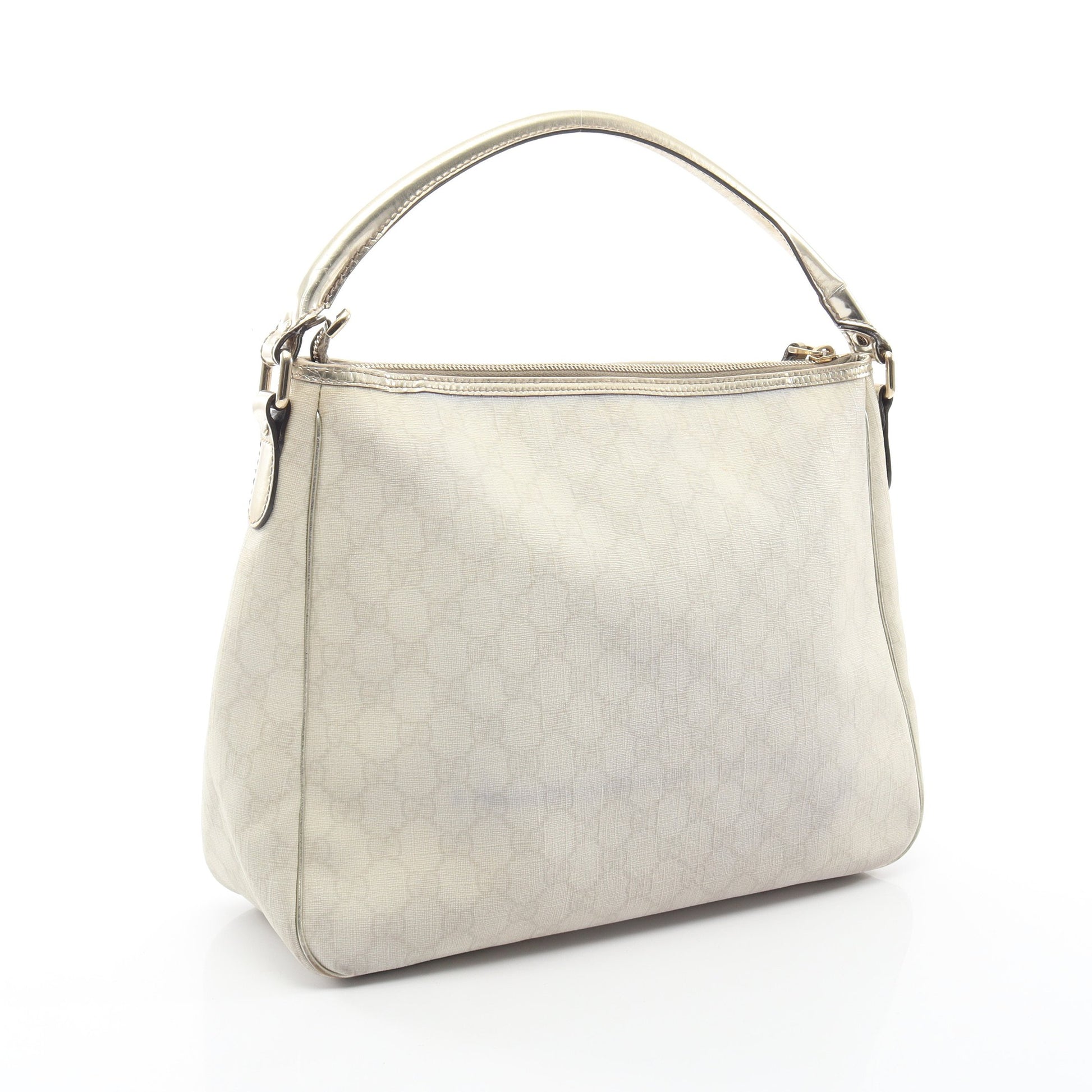 GGスプリーム ワンショルダーバッグ PVC レザー アイボリー ゴールド グッチ バッグ GUCCI