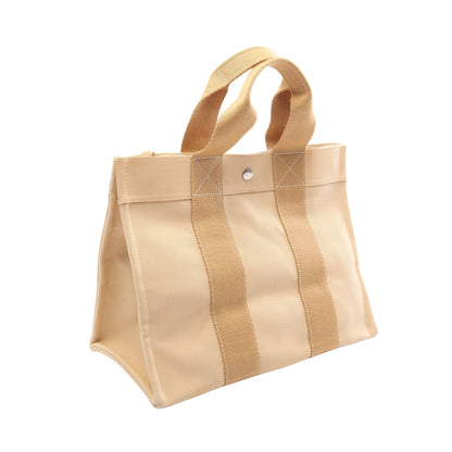 ボラボラPM ハンドバッグ トートバッグ キャンパス ベージュ シルバー金具 エルメス