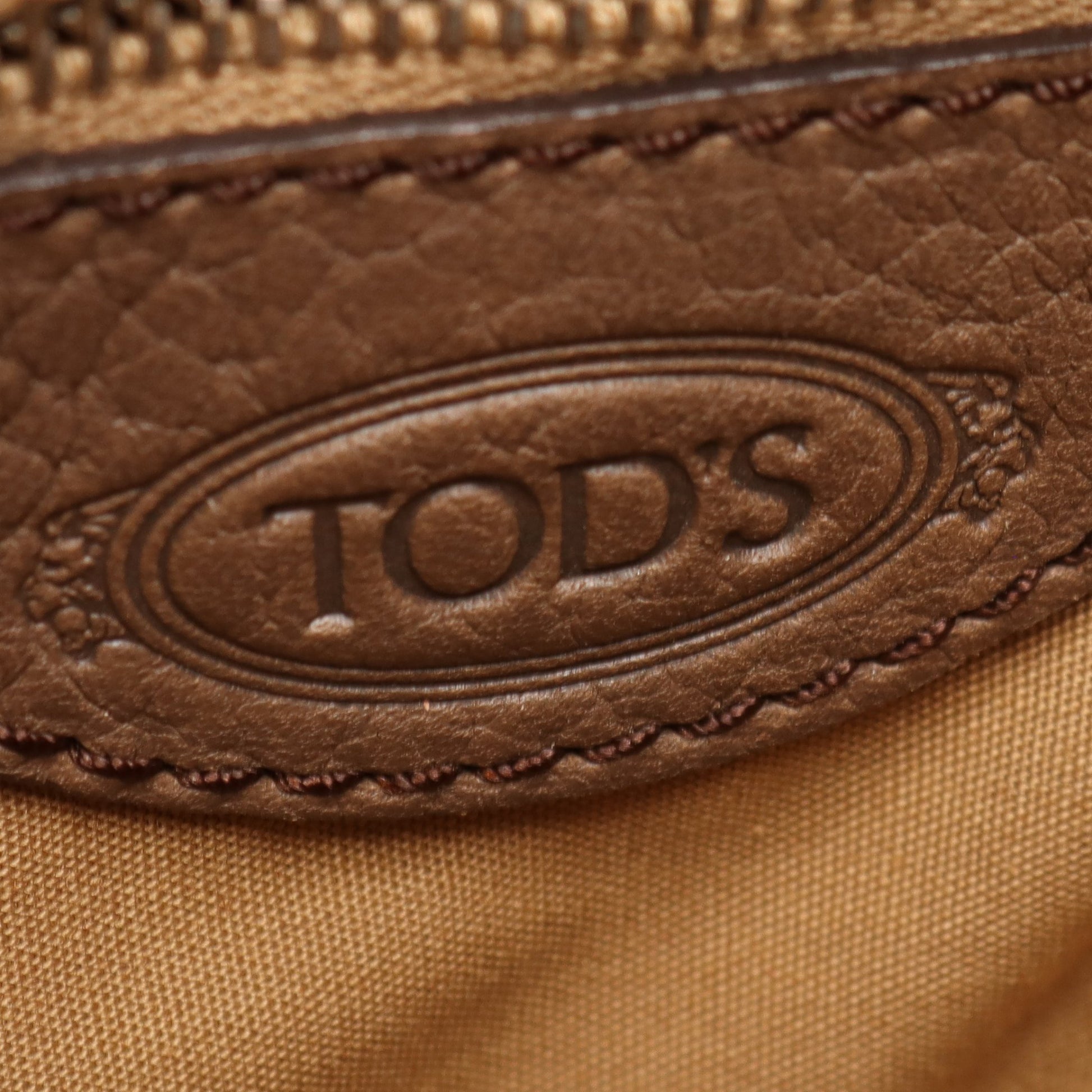 2WAY ハンドバッグ トートバッグ レザー グレーブラウン トッズ バッグ TOD'S