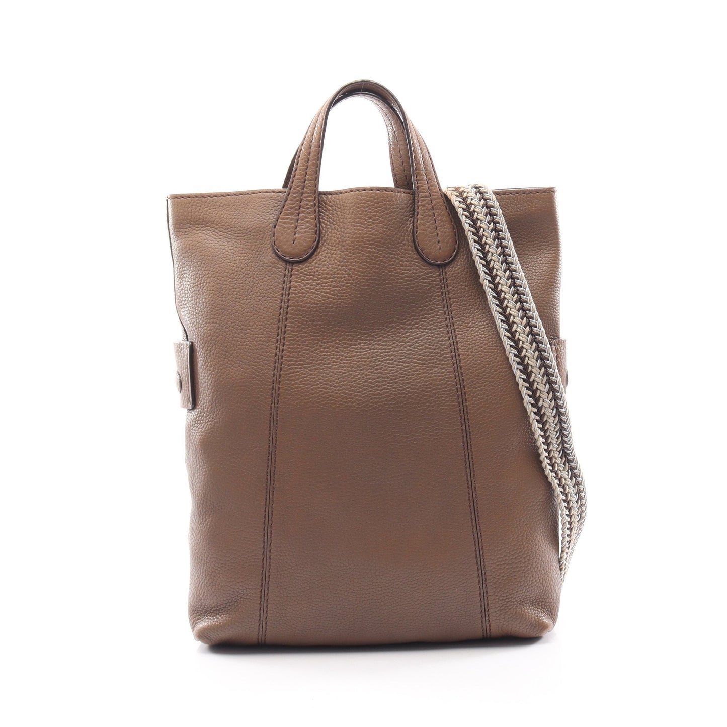 2WAY ハンドバッグ トートバッグ レザー グレーブラウン トッズ バッグ TOD'S