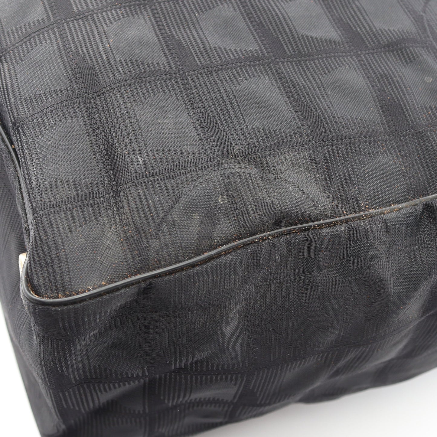 ニュートラベルラインMM ハンドバッグ トートバッグ ナイロンキャンバス レザー ブラック ゴールド金具 シャネル バッグ CHANEL
