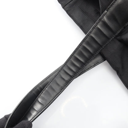 ニュートラベルラインMM ハンドバッグ トートバッグ ナイロンキャンバス レザー ブラック ゴールド金具 シャネル バッグ CHANEL