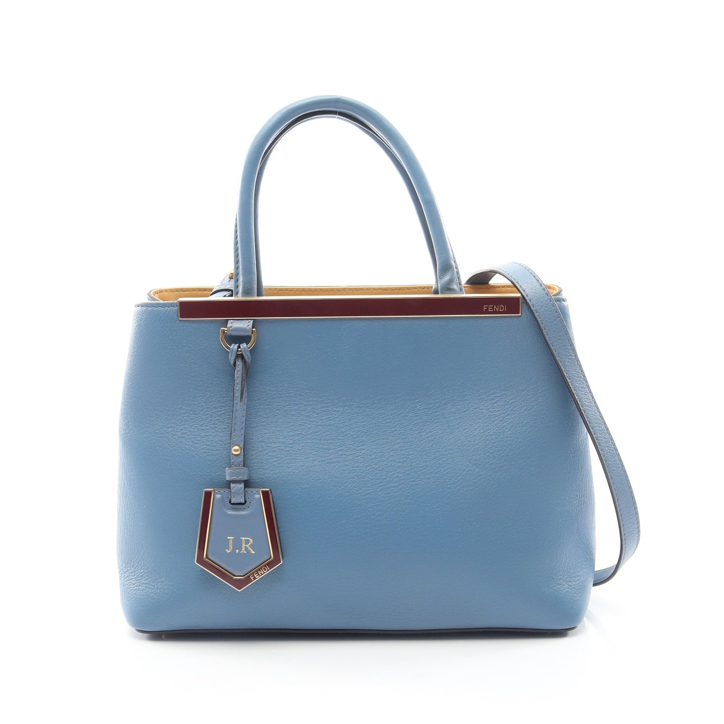 PETITE 2JOURS プチ トゥージュール 2WAY ハンドバッグ レザー ブルー ボルドー フェンディ バッグ FENDI