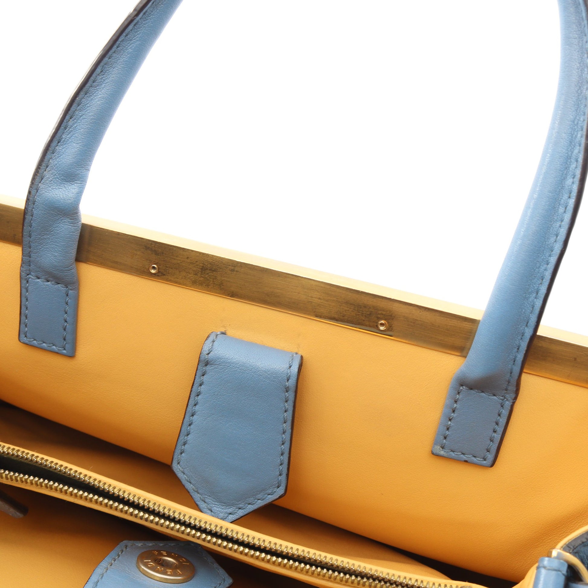 PETITE 2JOURS プチ トゥージュール 2WAY ハンドバッグ レザー ブルー ボルドー フェンディ バッグ FENDI