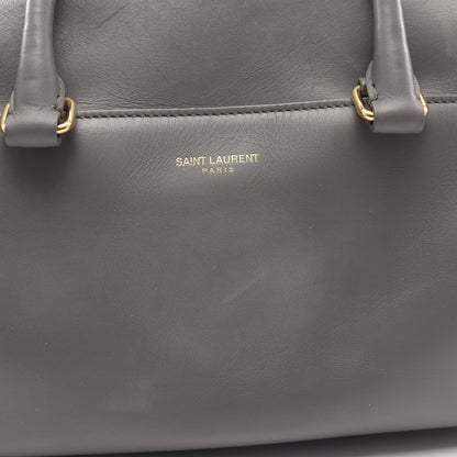 ベイビーダッフル 2WAY ハンドバッグ レザー グレー サンローランパリ バッグ SAINT LAURENT PARIS