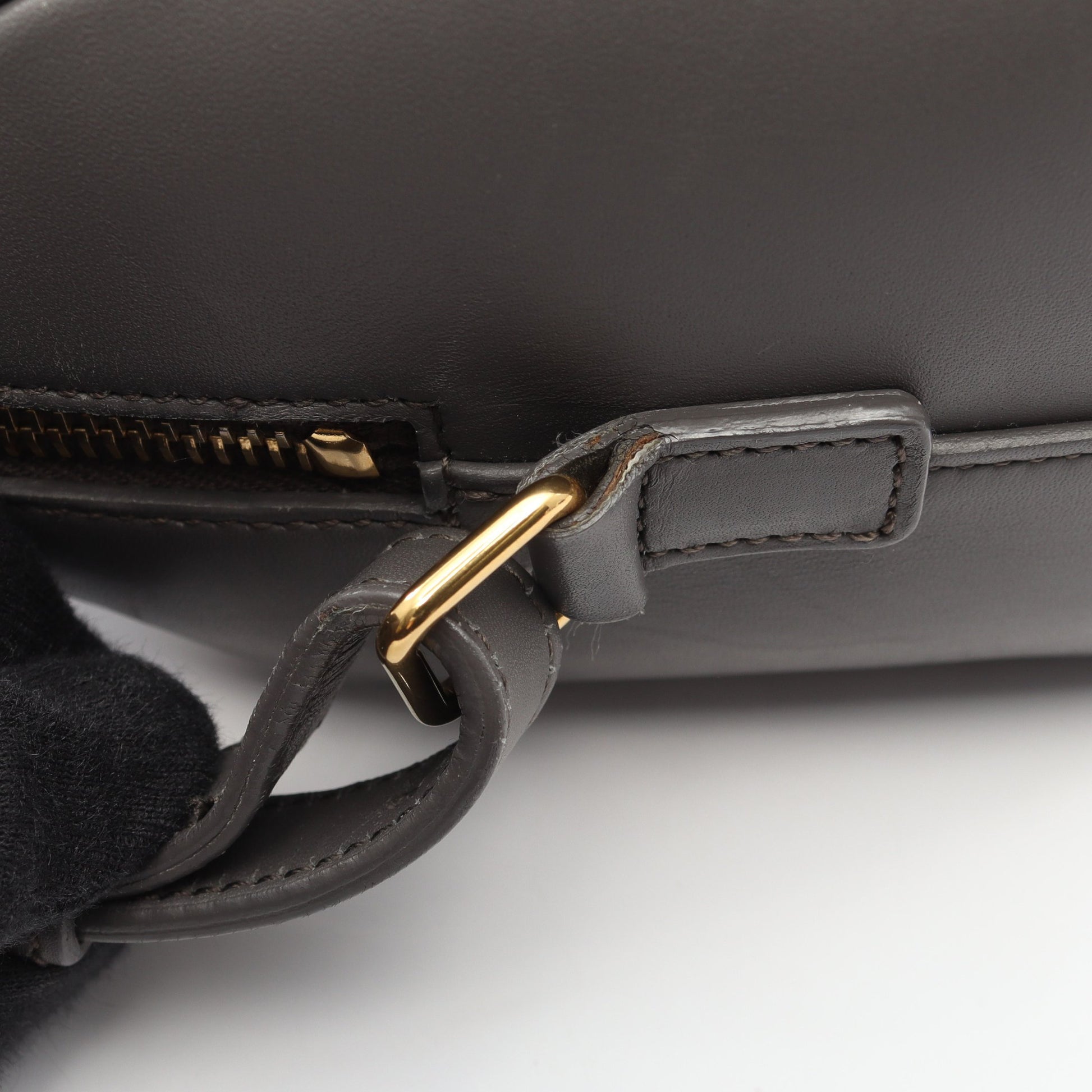ベイビーダッフル 2WAY ハンドバッグ レザー グレー サンローランパリ バッグ SAINT LAURENT PARIS
