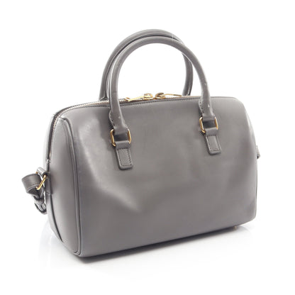 ベイビーダッフル 2WAY ハンドバッグ レザー グレー サンローランパリ バッグ SAINT LAURENT PARIS