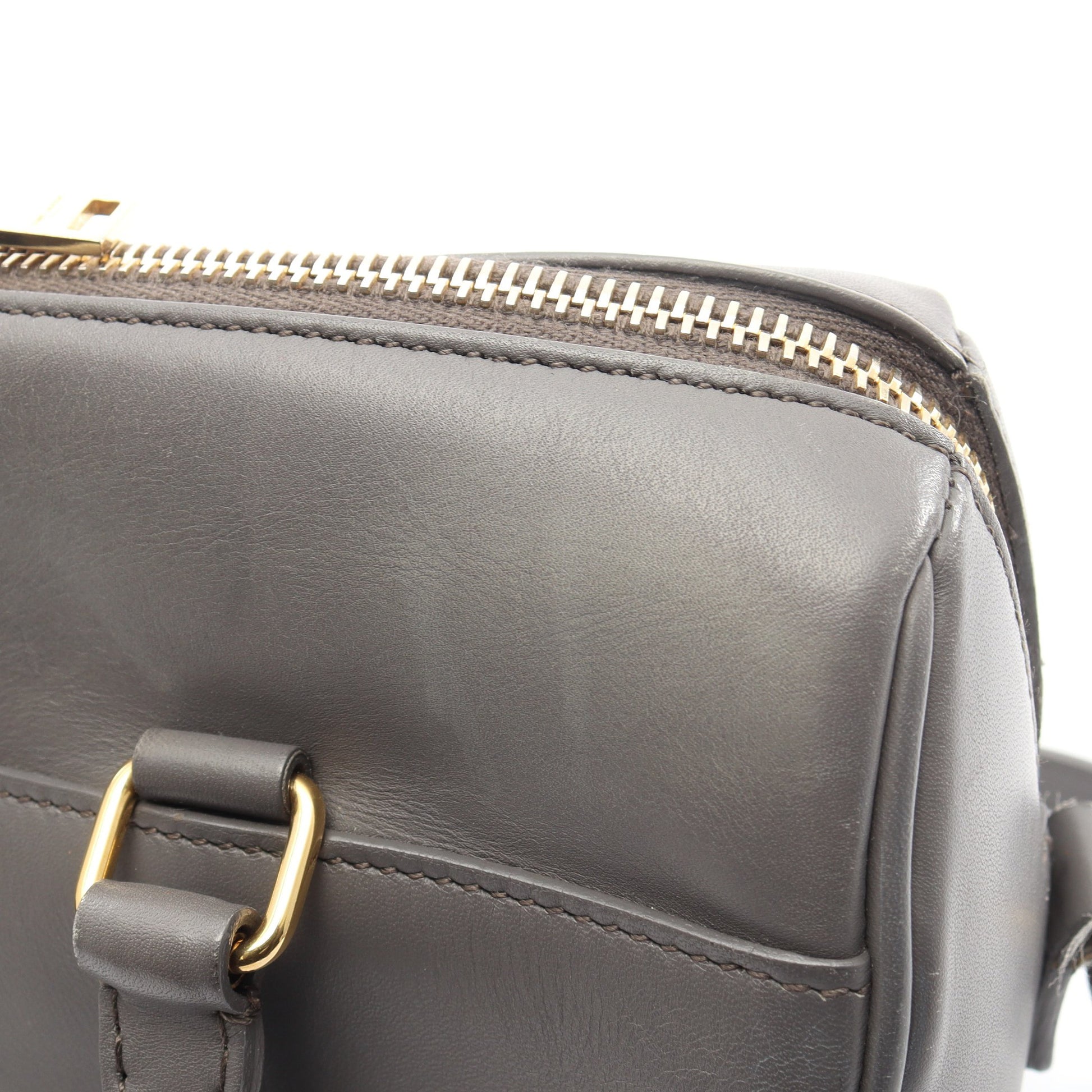ベイビーダッフル 2WAY ハンドバッグ レザー グレー サンローランパリ バッグ SAINT LAURENT PARIS